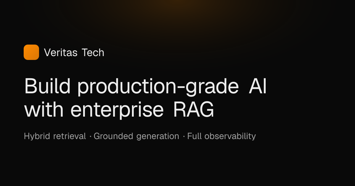 Veritas Tech — AI platforms engineered for truth